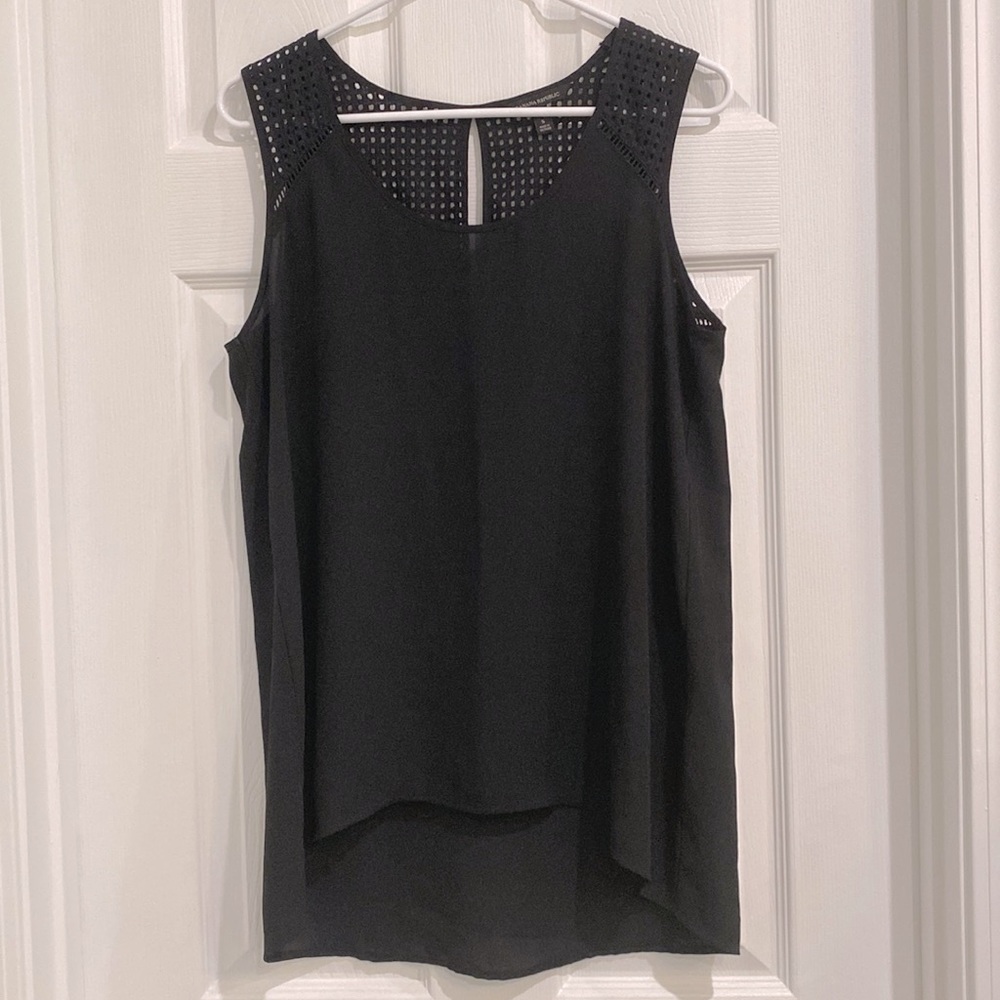 Small Black Sleeveless Banana Republic Blouse